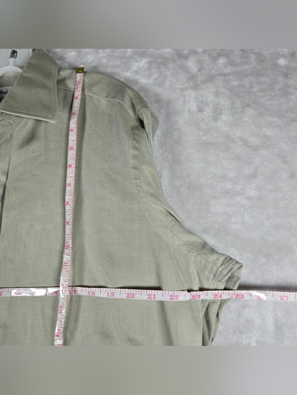 Turnbull & Asser Exclusive Button Up Mens Size 16 1/2 42 Striped Green Cotton - Picture 7 of 11